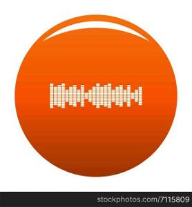 Equalizer sound icon. Simple illustration of equalizer sound vector icon for any design orange. Equalizer sound icon vector orange