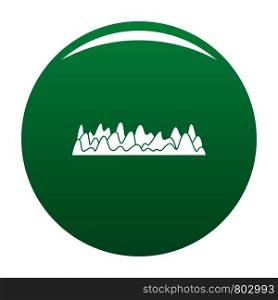 Equalizer sound vibration icon. Simple illustration of equalizer sound vibration vector icon for any design green. Equalizer sound vibration icon vector green