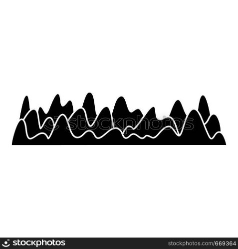 Equalizer sound vibration icon. Simple illustration of equalizer sound vibration vector icon for web. Equalizer sound vibration icon, simple black style