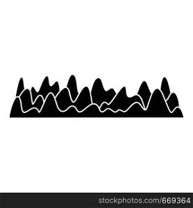 Equalizer sound vibration icon. Simple illustration of equalizer sound vibration vector icon for web. Equalizer sound vibration icon, simple black style