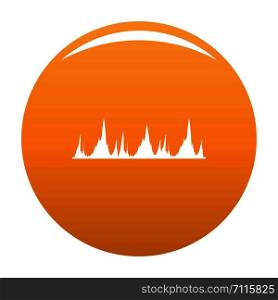 Equalizer technology icon. Simple illustration of equalizer technology vector icon for any design orange. Equalizer technology icon vector orange