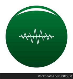 Equalizer technology radio icon. Simple illustration of equalizer technology radio vector icon for any design green. Equalizer technology radio icon vector green