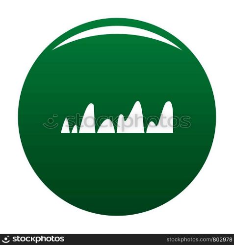 Equalizer tune radio icon. Simple illustration of equalizer tune radio vector icon for any design green. Equalizer tune radio icon vector green