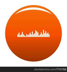 Equalizer vibration icon. Simple illustration of equalizer vibration vector icon for any design orange. Equalizer vibration icon vector orange