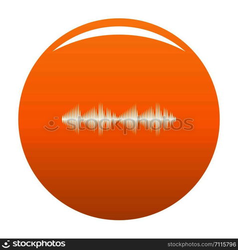 Equalizer voice icon. Simple illustration of equalizer voice vector icon for any design orange. Equalizer voice icon vector orange