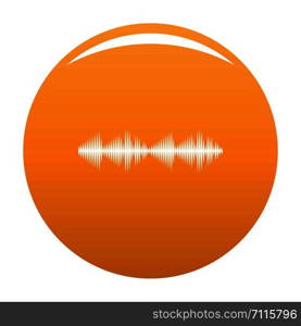 Equalizer voice icon. Simple illustration of equalizer voice vector icon for any design orange. Equalizer voice icon vector orange