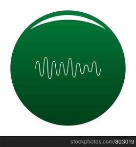 Equalizer wave sound icon. Simple illustration of equalizer wave sound vector icon for any design green. Equalizer wave sound icon vector green