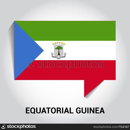 Equatorial flag design vector