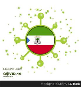 Equatorial Guinea Coronavius Flag Awareness Background. Stay home, Stay Healthy. Take care of your own health. Pray for Country