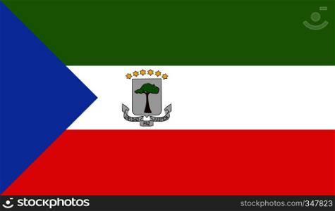 Equatorial Guinea flag image for any design in simple style. Equatorial Guinea flag image