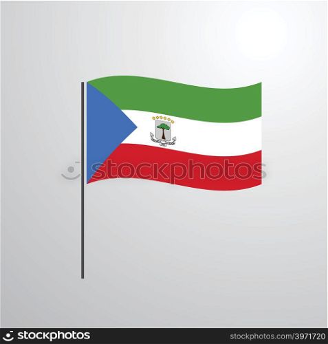 Equatorial Guinea waving Flag