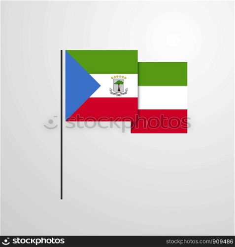 Equatorial Guinea waving Flag design vector