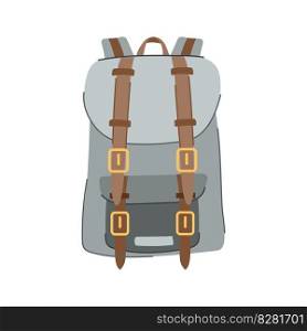 equipment backpack c&cartoon. bag∑mer, tent travel equipment backpack c&sign. isolated symbol vector illustration. equipment backpack c&cartoon vector illustration