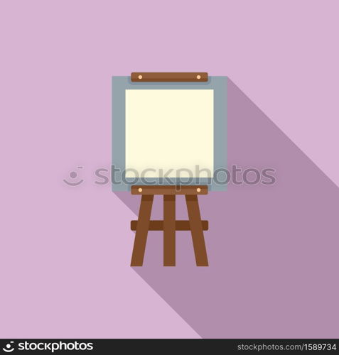 Equipment easel icon. Flat illustration of equipment easel vector icon for web design. Equipment easel icon, flat style