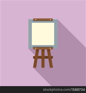 Equipment easel icon. Flat illustration of equipment easel vector icon for web design. Equipment easel icon, flat style