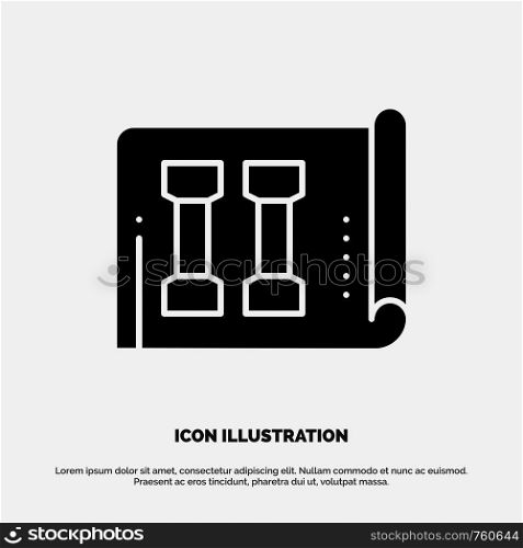 Equipment, Fitness, Inventory, Sports solid Glyph Icon vector