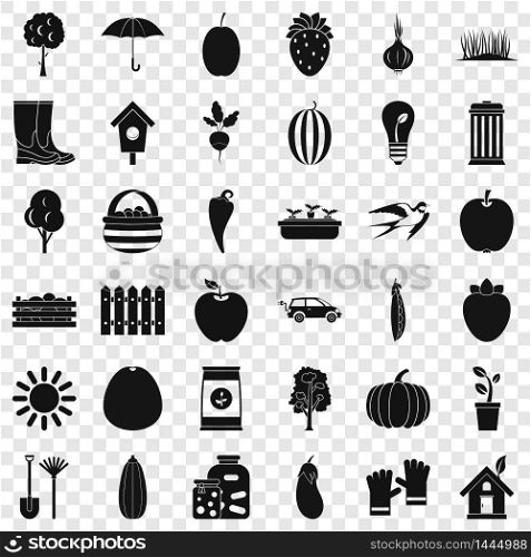 Equipment icons set. Simple style of 36 equipment vector icons for web for any design. Equipment icons set, simple style