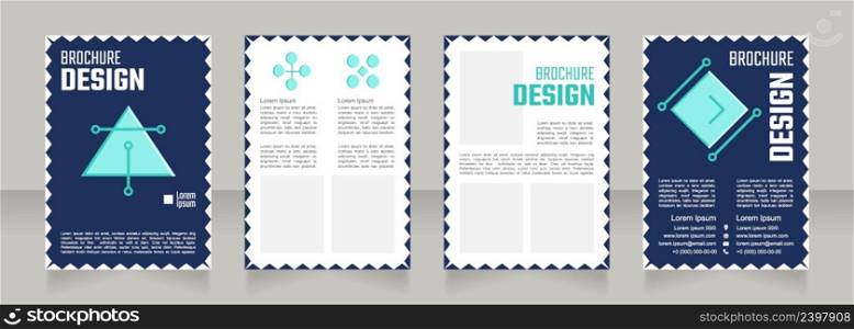 Equipment of safety blank brochure design. Template set with copy space for text. Premade corporate reports collection. Editable 4 paper pages. Teco Light, Semibold, Arial Regular fonts used. Equipment of safety blank brochure design