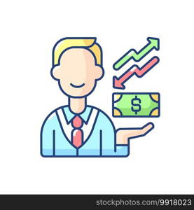 Equity RGB color icon. Ownership of assets that may have debts or other liabilities attached to them. Different methods used for accounting. Isolated vector illustration. Equity RGB color icon