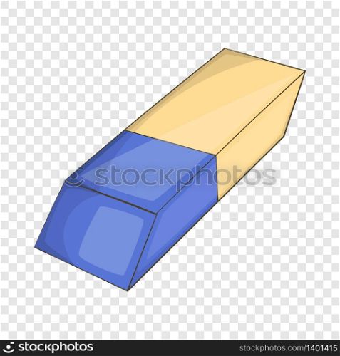 Eraser icon cartoon style on background for any web design. Eraser icon, cartoon style