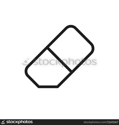 Eraser icon, Eraser icon vector, in trendy flat style isolated on white background. Eraser icon image