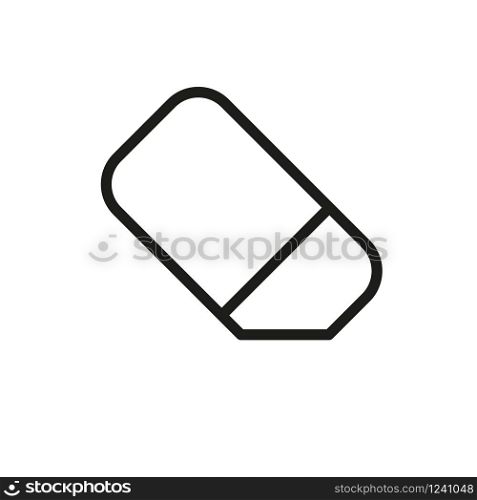 Eraser icon, Eraser icon vector, in trendy flat style isolated on white background. Eraser icon image