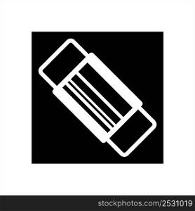 Eraser Icon, Pencil Eraser Icon, Pen Eraser Icon Vector Art Illustration