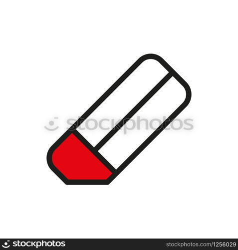 Eraser icon vector, in trendy flat style isolated on white background