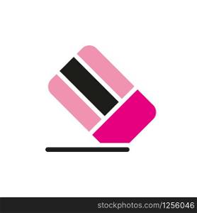 Eraser icon vector, in trendy flat style on white background