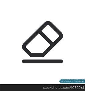 Eraser, Stationery Icon Vector Template Illustration Design