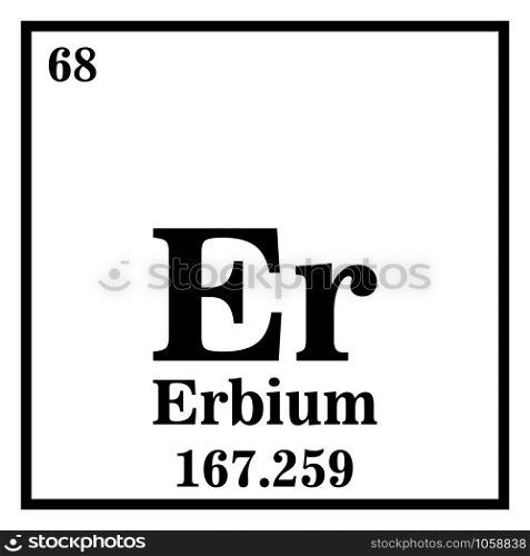 Erbium Periodic Table of the Elements Vector illustration eps 10.. Erbium Periodic Table of the Elements Vector illustration eps 10