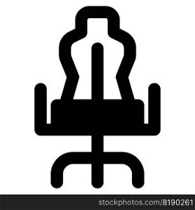 Ergonomic gaming chair with cushioned seat.