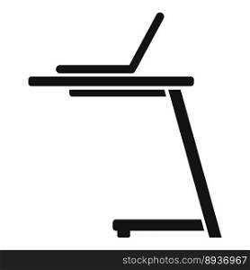 Ergonomic laptop stand icon simple vector. Office posture. Work position. Ergonomic laptop stand icon simple vector. Office posture