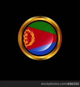Eritrea flag Golden button
