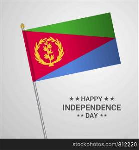 Eritrea Independence day typographic design with flag vector