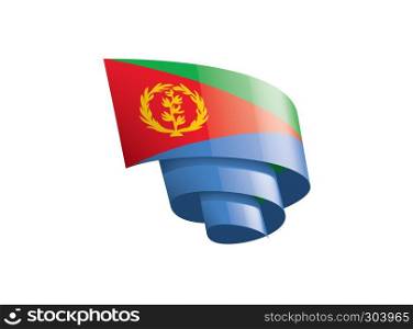 Eritrea national flag, vector illustration on a white background. Eritrea flag, vector illustration on a white background