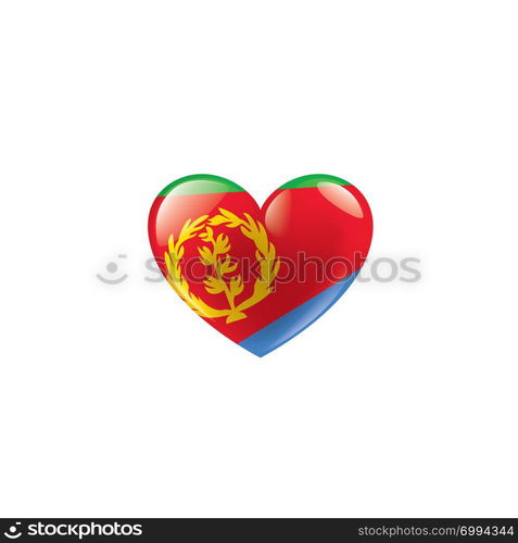 Eritrea national flag, vector illustration on a white background. Eritrea flag, vector illustration on a white background