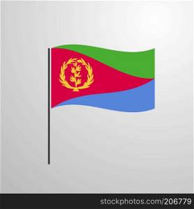 Eritrea waving Flag