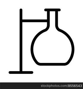 Erlenmeyer setup apparatus isolated on a white background