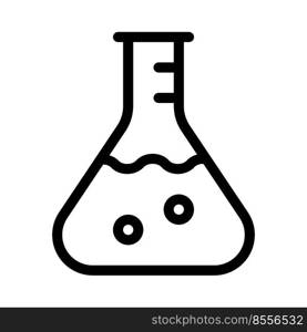 Erlenmeyer testing flask isolated on a white background