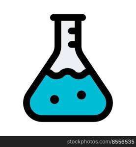 Erlenmeyer testing flask isolated on a white background