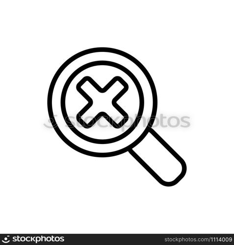 Error 404 vector icon. A thin line sign. Isolated contour symbol illustration. Error 404 vector icon. Isolated contour symbol illustration