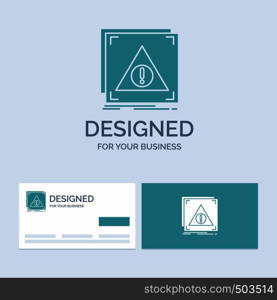 Error, Application, Denied, server, alert Business Logo Glyph Icon Symbol for your business. Turquoise Business Cards with Brand logo template.. Vector EPS10 Abstract Template background
