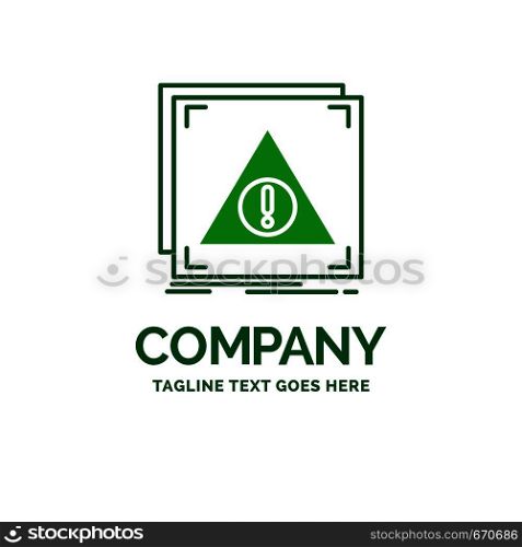 Error, Application, Denied, server, alert Flat Business Logo template. Creative Green Brand Name Design.