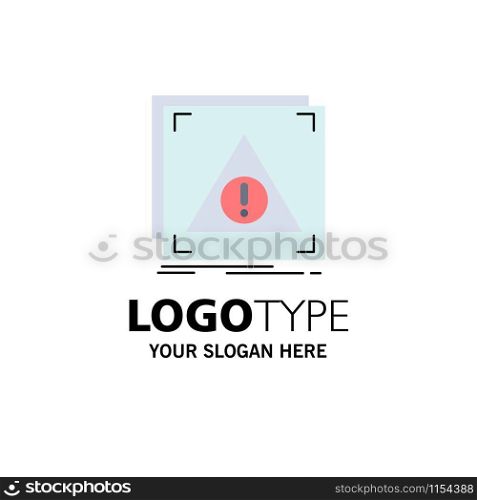 Error, Application, Denied, server, alert Flat Color Icon Vector