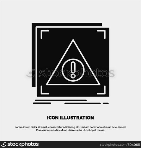 Error, Application, Denied, server, alert Icon. glyph vector gray symbol for UI and UX, website or mobile application. Vector EPS10 Abstract Template background