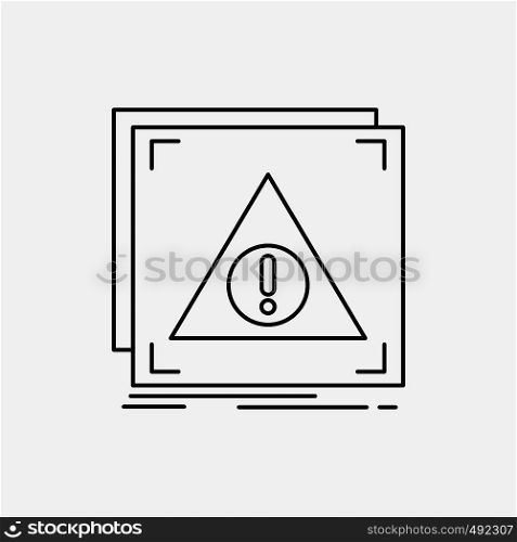 Error, Application, Denied, server, alert Line Icon. Vector isolated illustration. Vector EPS10 Abstract Template background