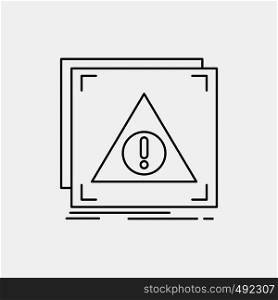Error, Application, Denied, server, alert Line Icon. Vector isolated illustration. Vector EPS10 Abstract Template background