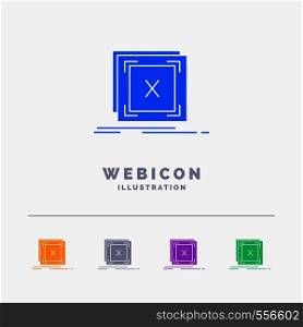 error, application, message, problem, server 5 Color Glyph Web Icon Template isolated on white. Vector illustration. Vector EPS10 Abstract Template background