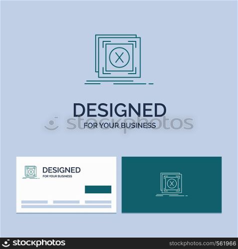 error, application, message, problem, server Business Logo Line Icon Symbol for your business. Turquoise Business Cards with Brand logo template. Vector EPS10 Abstract Template background
